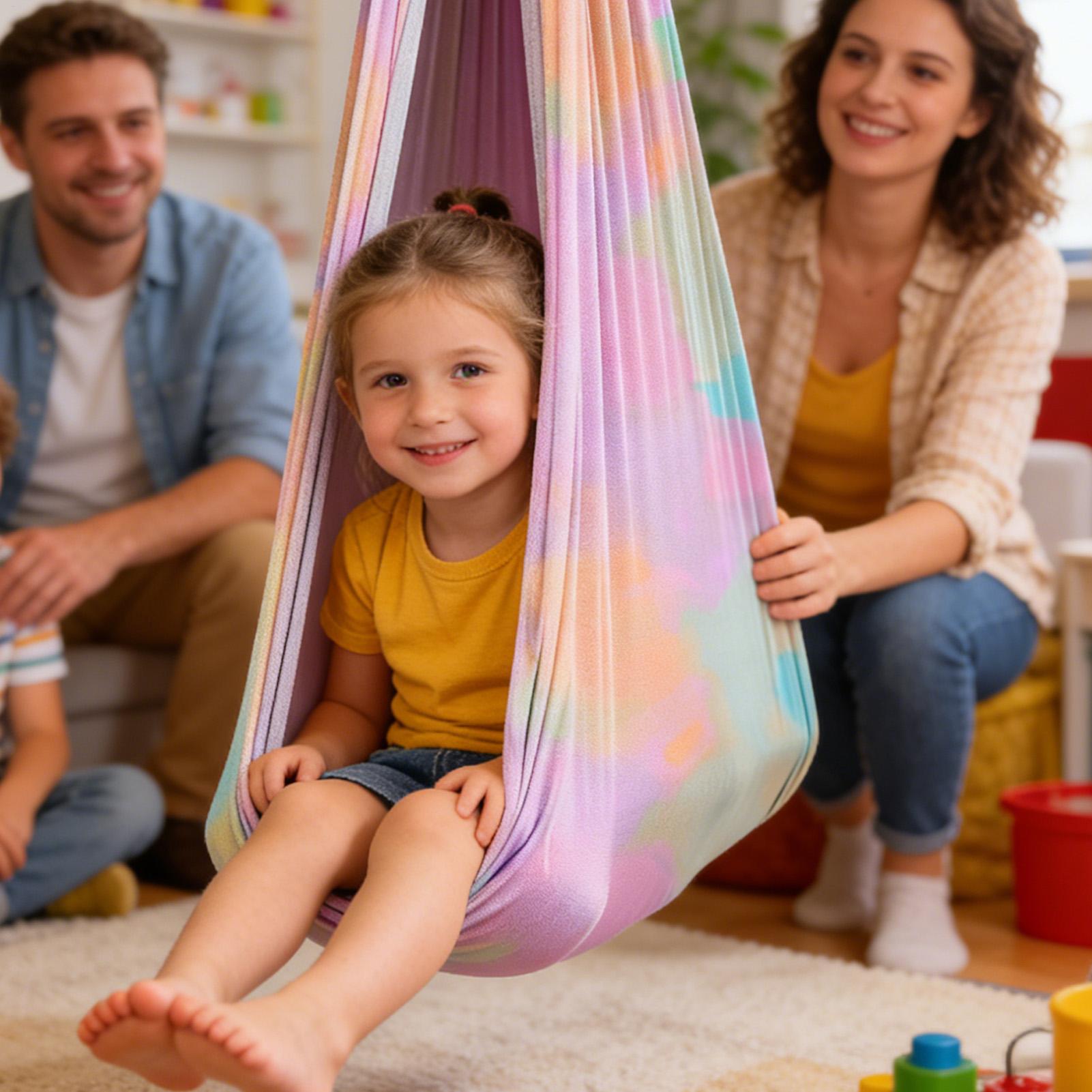 Kids Outdoor Hammock Swing - Kids Swing Strong Load-Bearing Cuddle Chair
