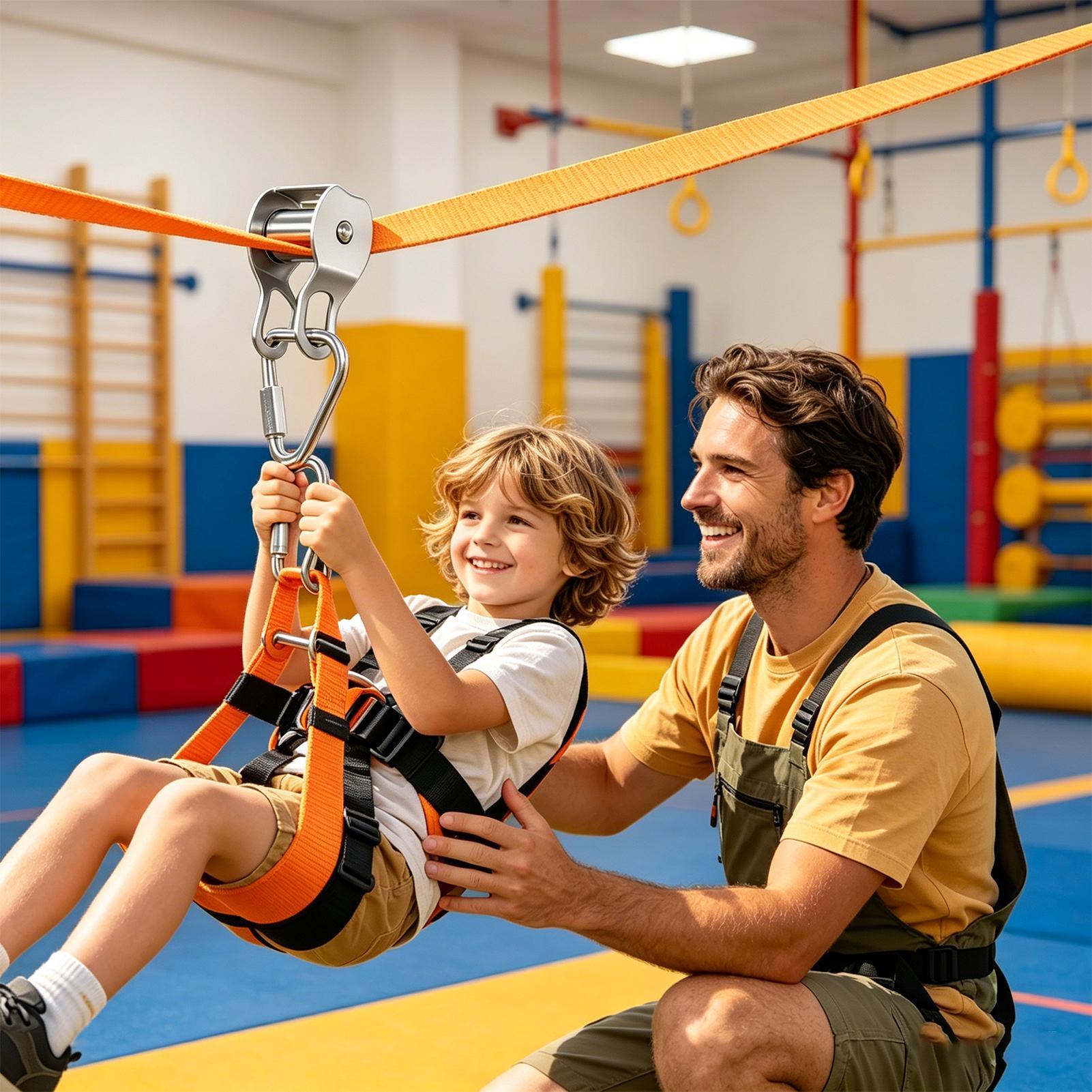 Kids Outdoor Zipline - Zip Line for Kids Balance Fun