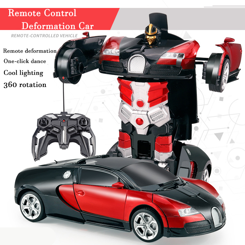 Kids Outdoor Playset - 2in1 Electric RC Car Transformation Robots