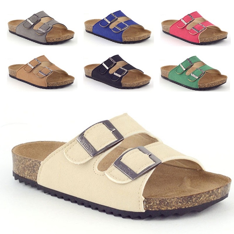 Kids Indoor Outdoor Slippers - Children Cork Slippers Fashion Summer Sandals