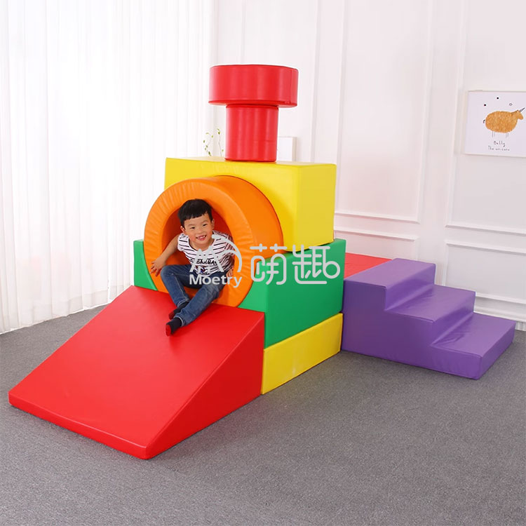 Kids Outdoor Playset - Moetry Train Shaped Baby Colourful Foam