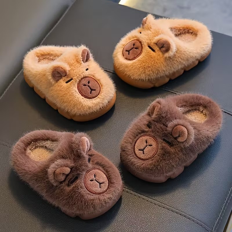 Kids Indoor Outdoor Slippers - Autumn Winter Warm Cotton Slippers Cute