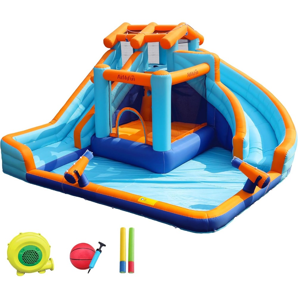 Kids Outdoor Play - Large Water Slide Bounce House with