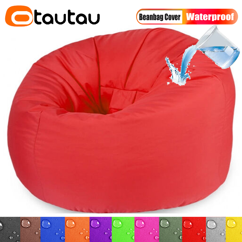 Kids Outdoor Bean Bag Chair - OTAUTAU Outdoor Waterproof Bean Bag Cover