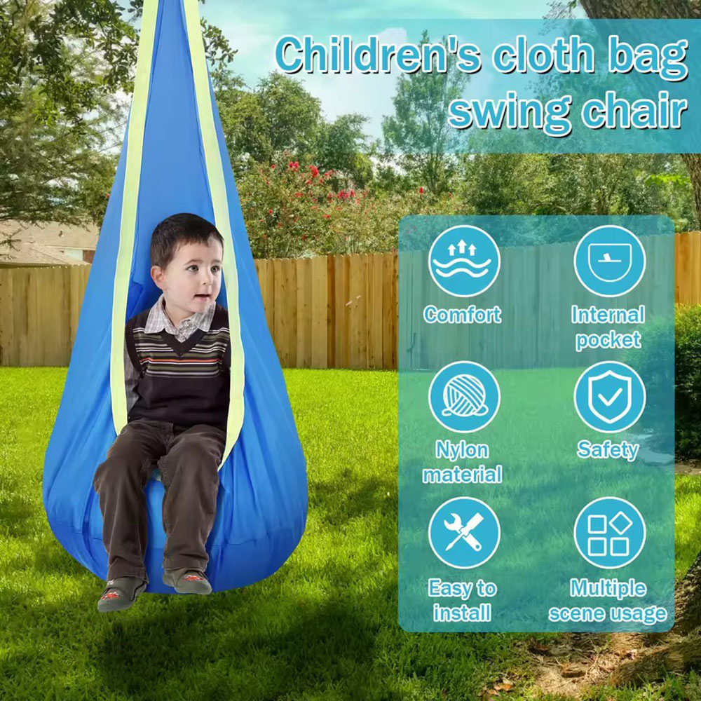 Kids Pod Swing Seat Nylon Hang - Kids Outdoor Chair Plastic recension och pris