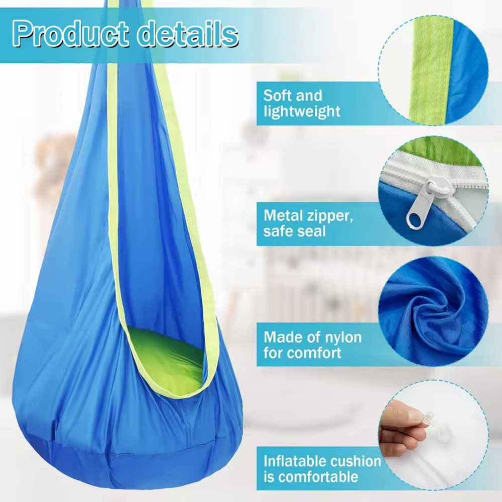 Kids Pod Swing Seat Nylon Hang - Kids Outdoor Chair Plastic recension och pris