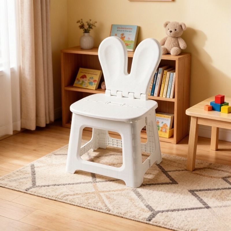 2PCS Thickened Rabbit Cartoon  - Kids Outdoor Chair Plastic recension och pris