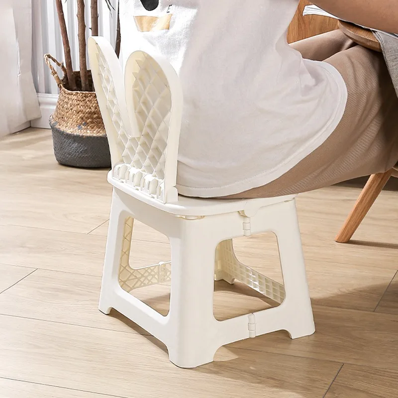 2PCS Thickened Rabbit Cartoon  - Kids Outdoor Chair Plastic recension och pris