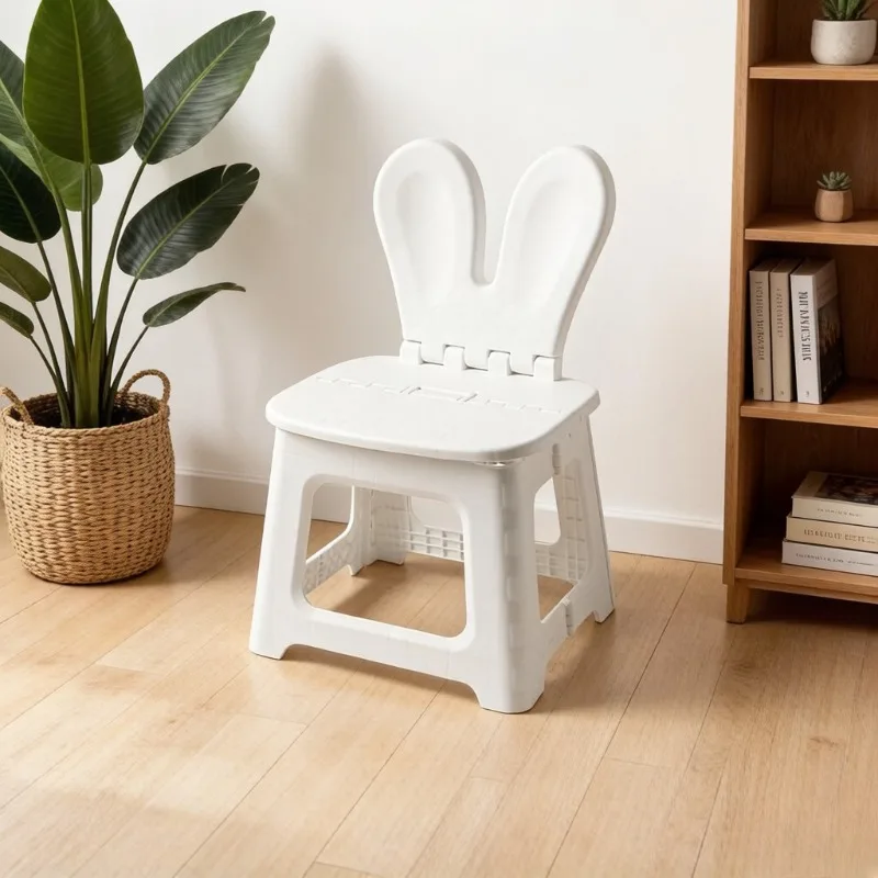 2PCS Thickened Rabbit Cartoon  - Kids Outdoor Chair Plastic recension och pris