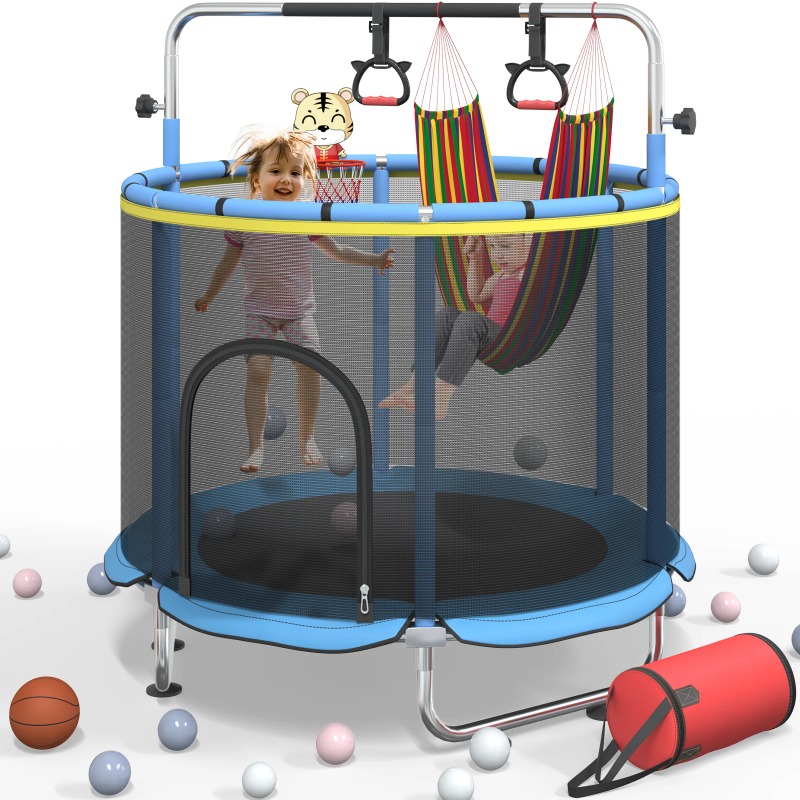 5FT Toddler Trampoline 8-in-1  - Kids Outdoor Hammock Swing recension och pris