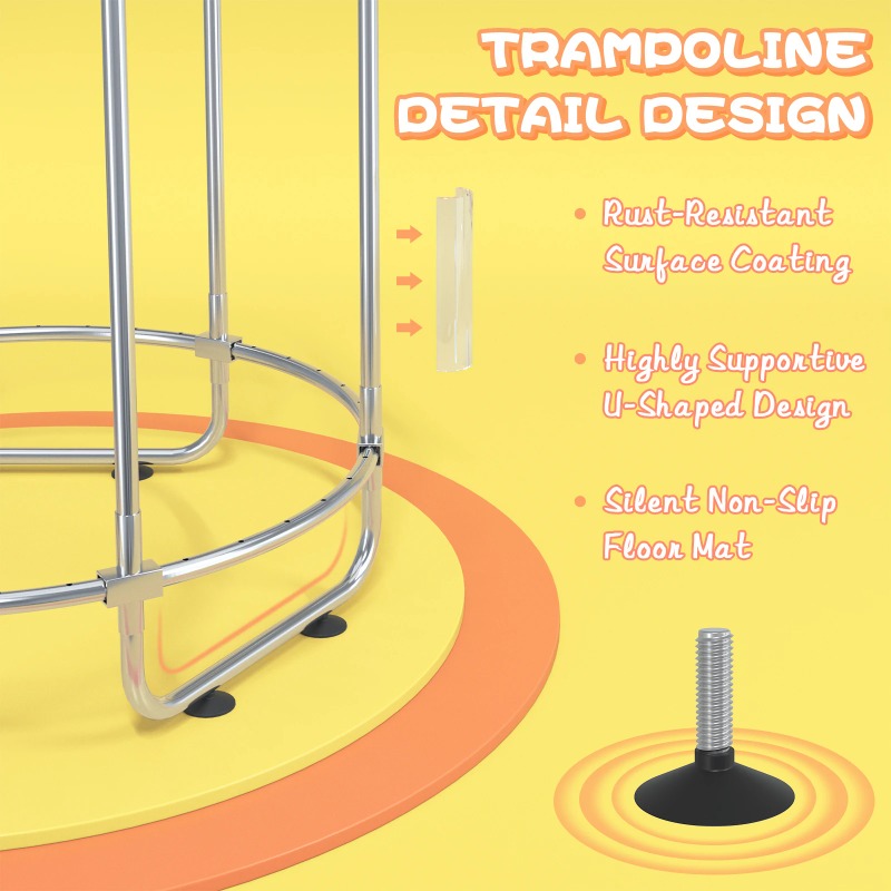 5FT Toddler Trampoline 8-in-1  - Kids Outdoor Hammock Swing recension och pris