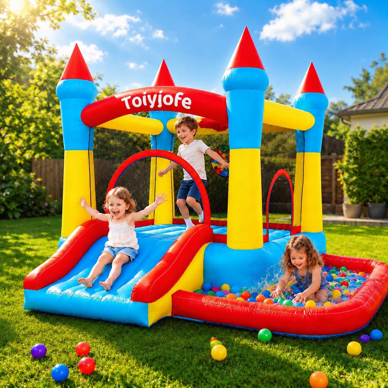 Bounce House for Kids 3-6, Tod - Kids Outdoor Jumping Castle recension och pris