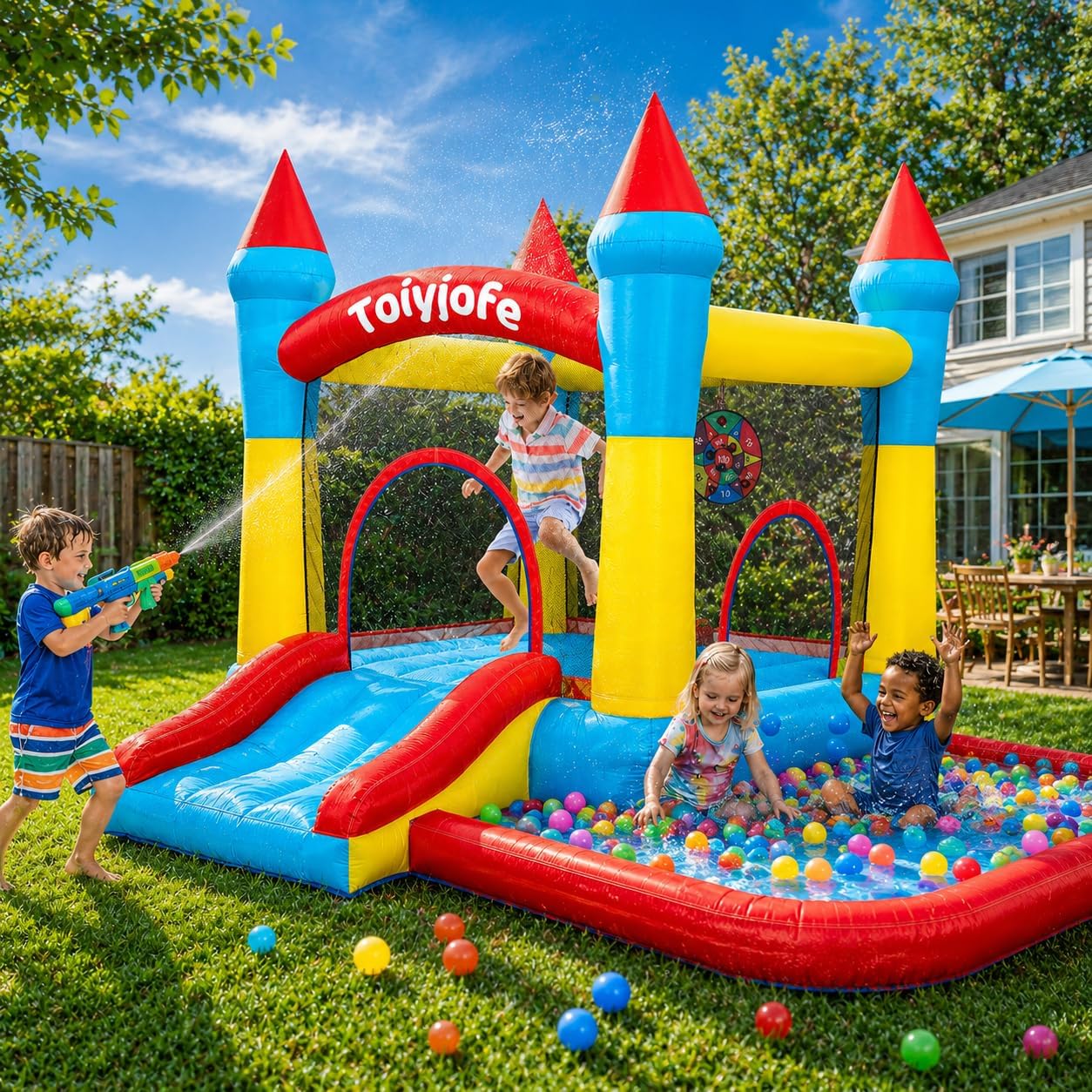Bounce House for Kids 3-6, Tod - Kids Outdoor Jumping Castle recension och pris