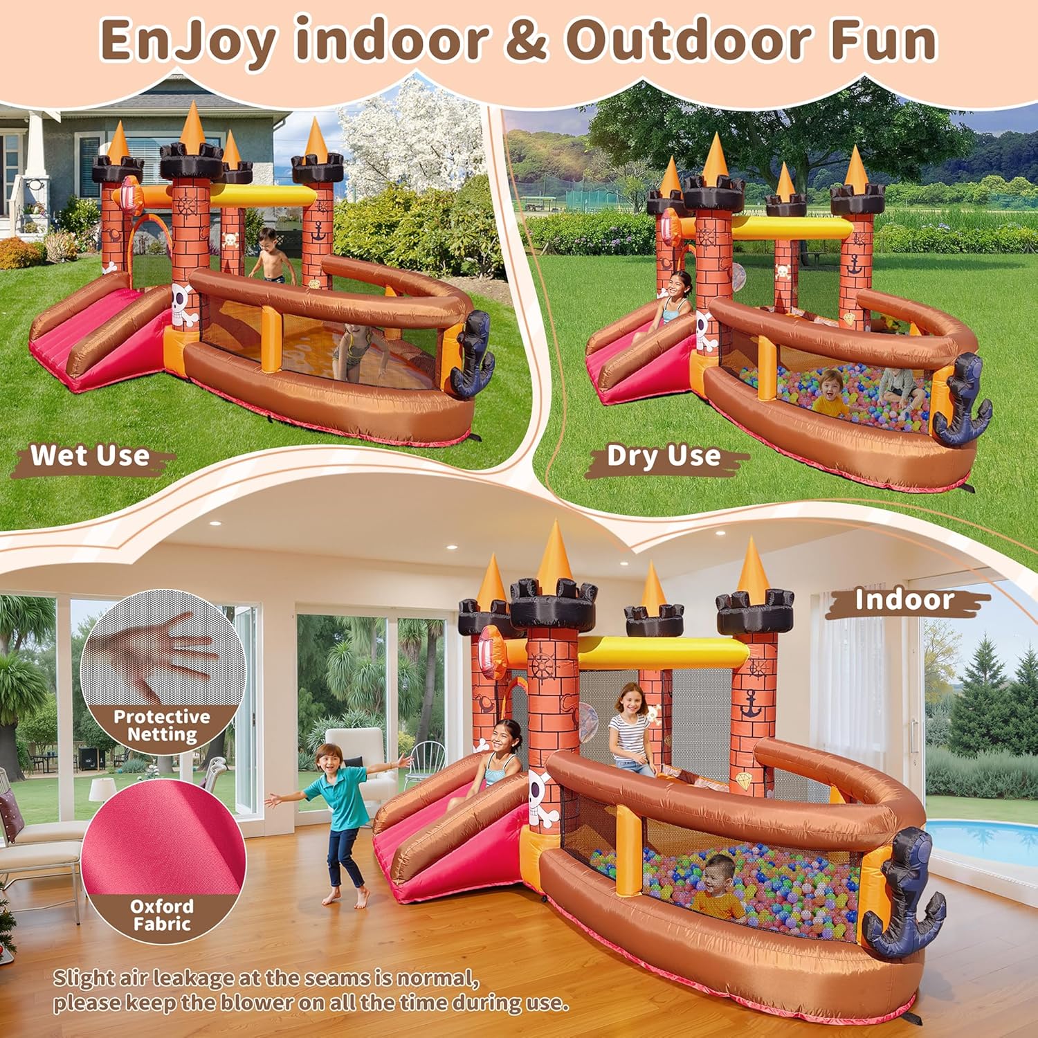 Inflatable Bounce House for Ki - Kids Outdoor Jumping Castle recension och pris