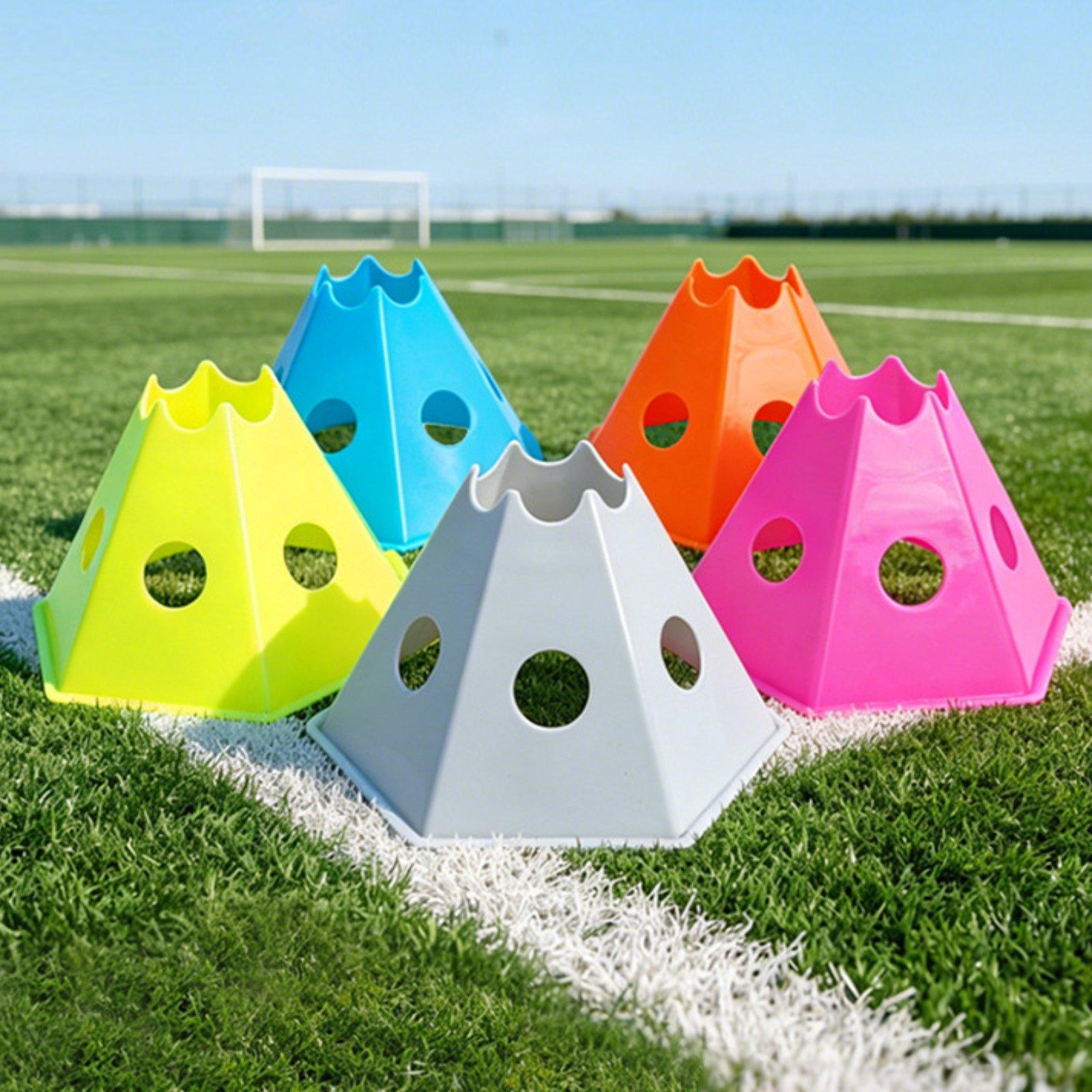 5x Soccer Cones for Training w - Kids Outdoor Obstacle Course Equipment recension och pris