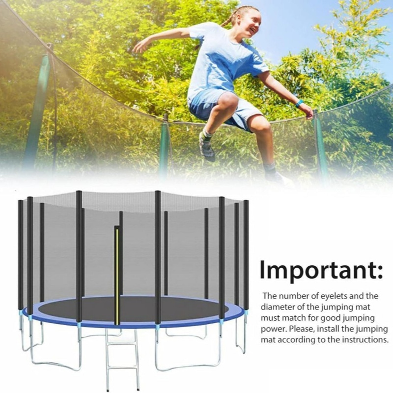 6FT 8FT 10FT 12FT Trampoline M - Kids Outdoor Zipline recension och pris