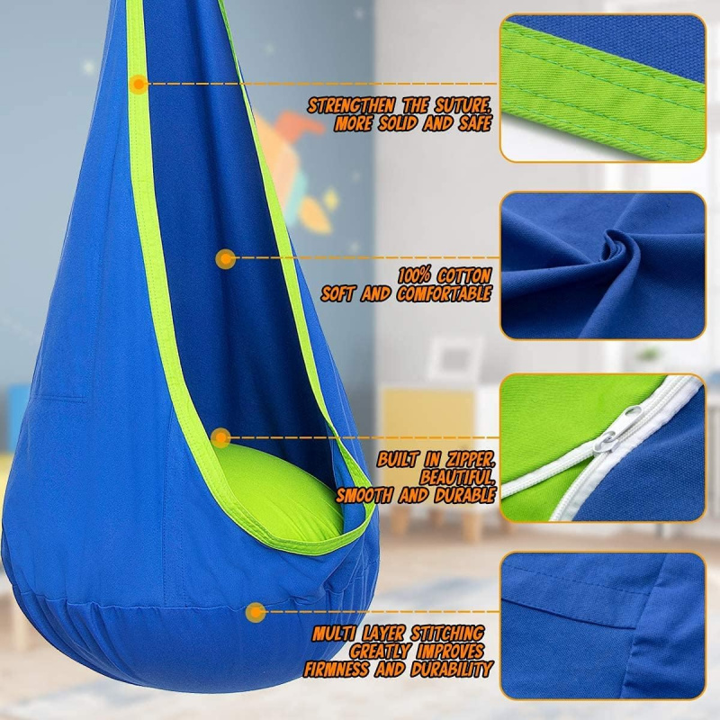 Children Hanging Pod Swing Ham - Kids Outdoor Hammock Swing recension och pris