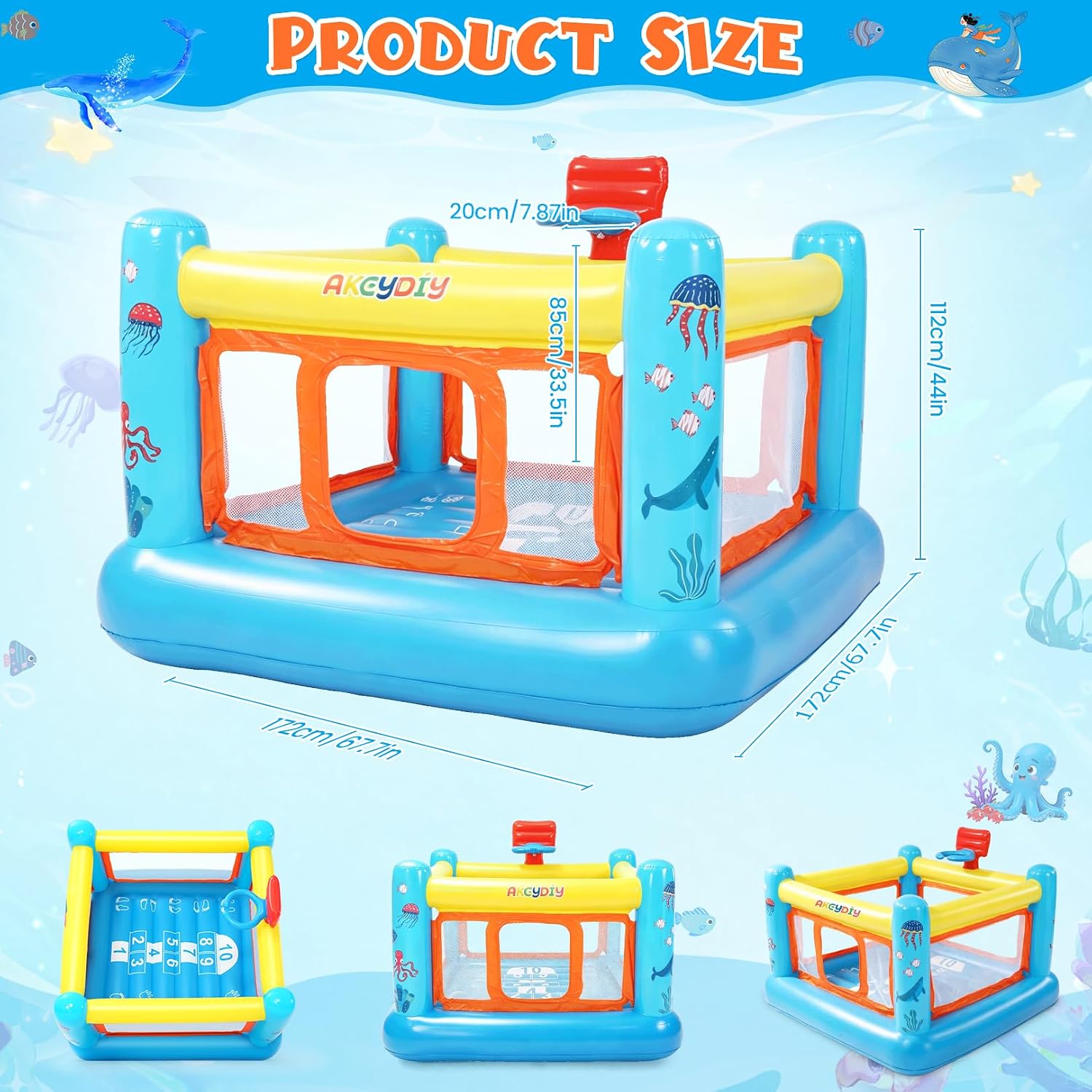 Bounce House, PVC Inflatable B - Kids Outdoor Jumping Castle recension och pris
