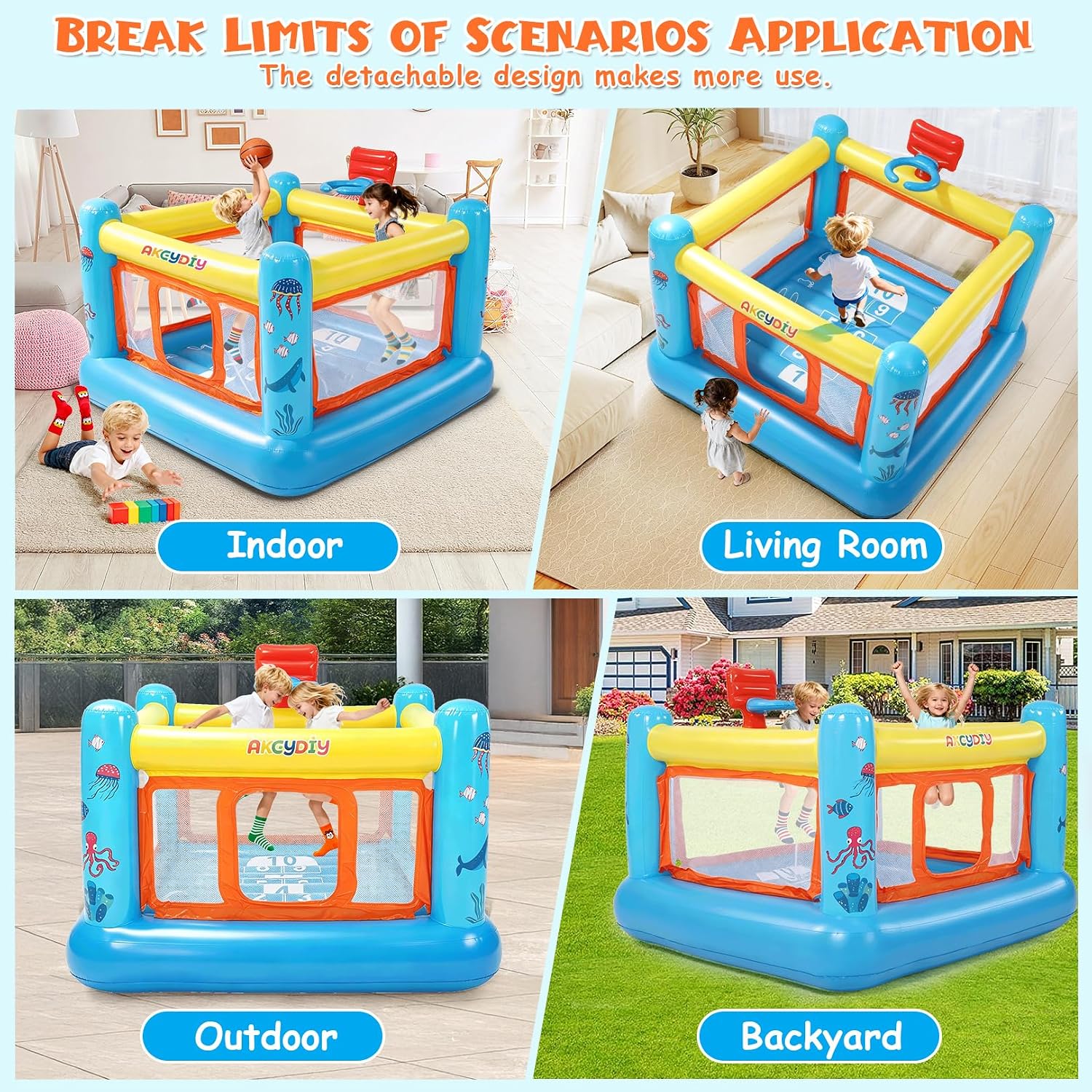 Bounce House, PVC Inflatable B - Kids Outdoor Jumping Castle recension och pris