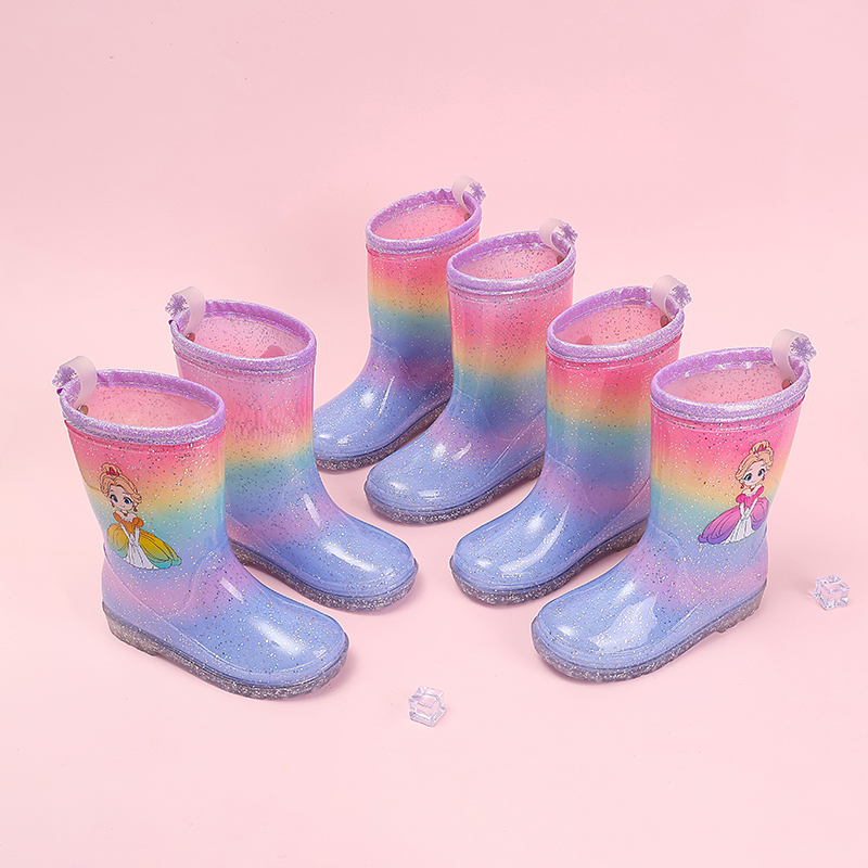 Toddler Girls Rainbow Glitter  - Kids Outdoor Boots recension och pris