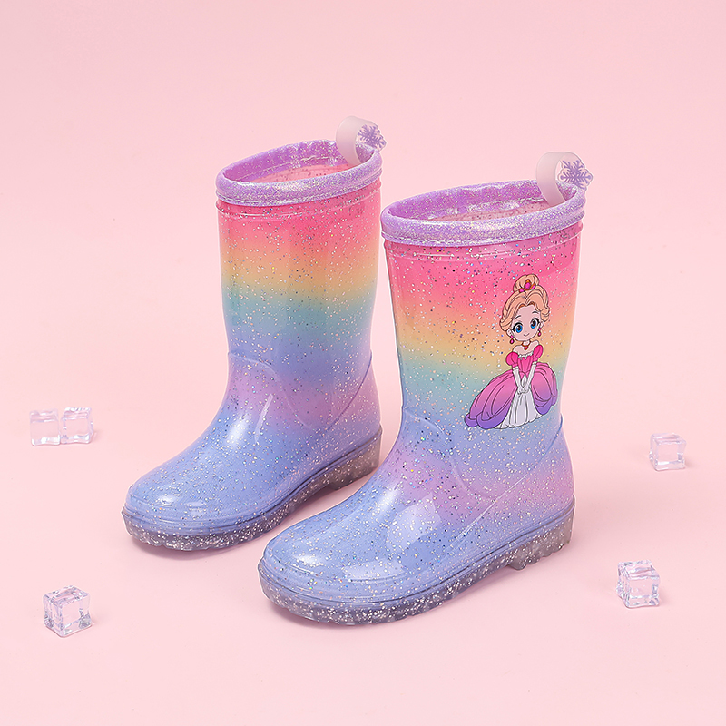 Toddler Girls Rainbow Glitter  - Kids Outdoor Boots recension och pris