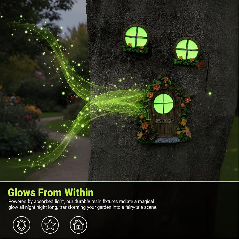 Fairy Door Windows for Trees   - Kids Outdoor Fairy Garden recension och pris