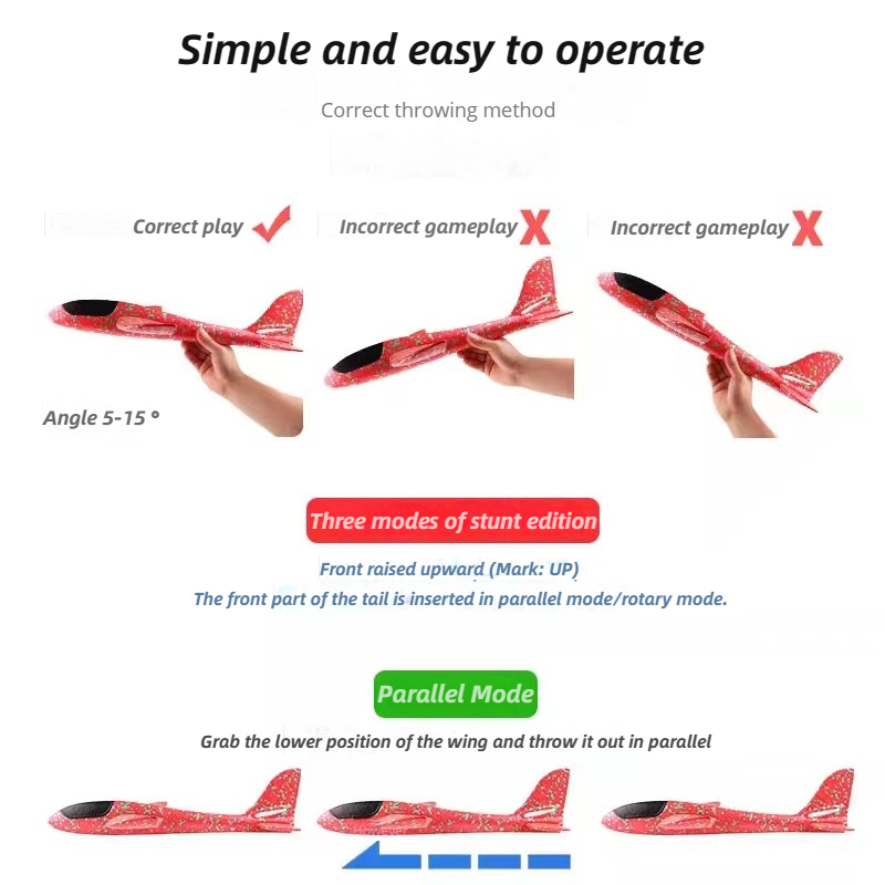 48cm Large Foam Airplane Child - Kids Outdoor Play recension och pris