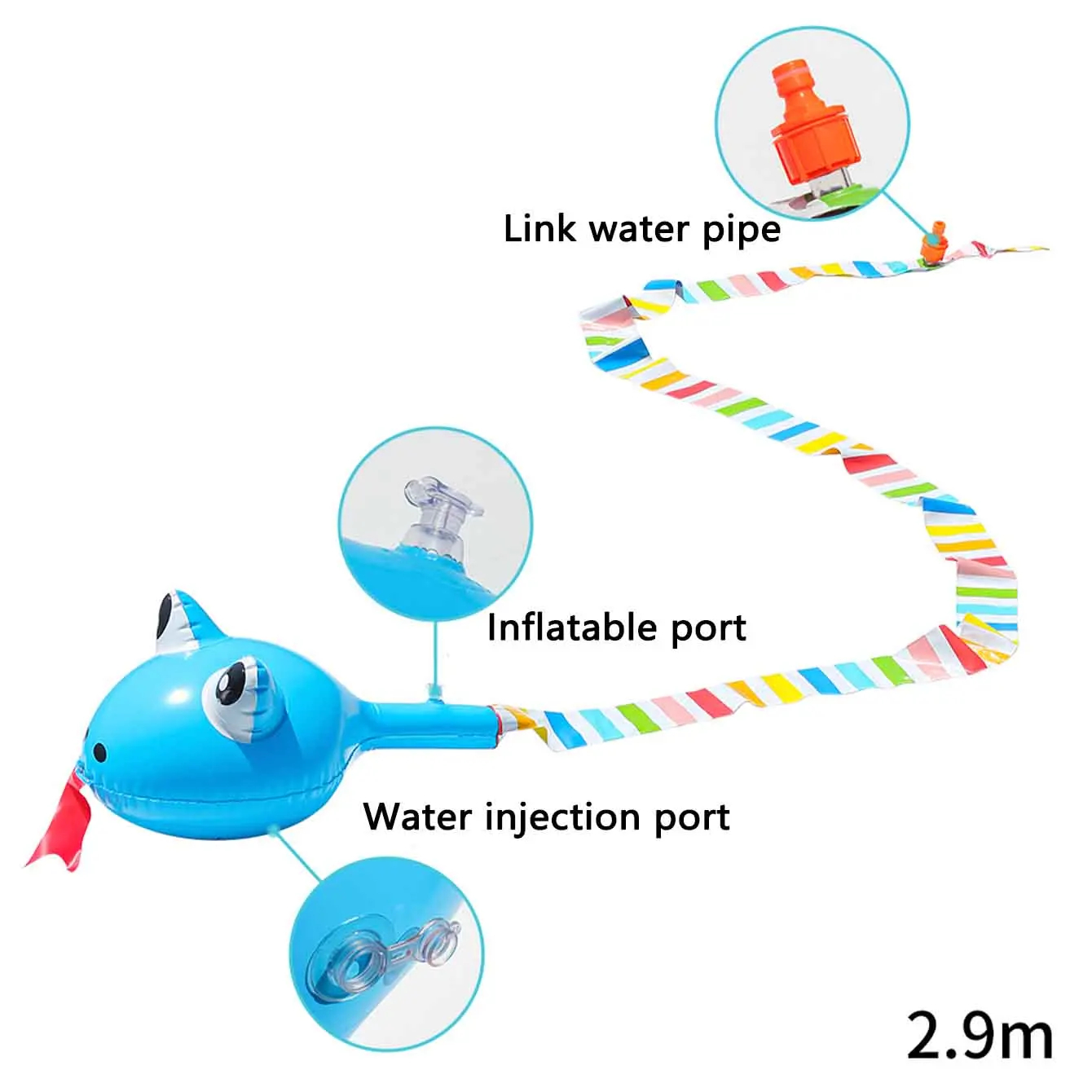 Inflatable Water Spray Snake T - Kids Outdoor Play recension och pris