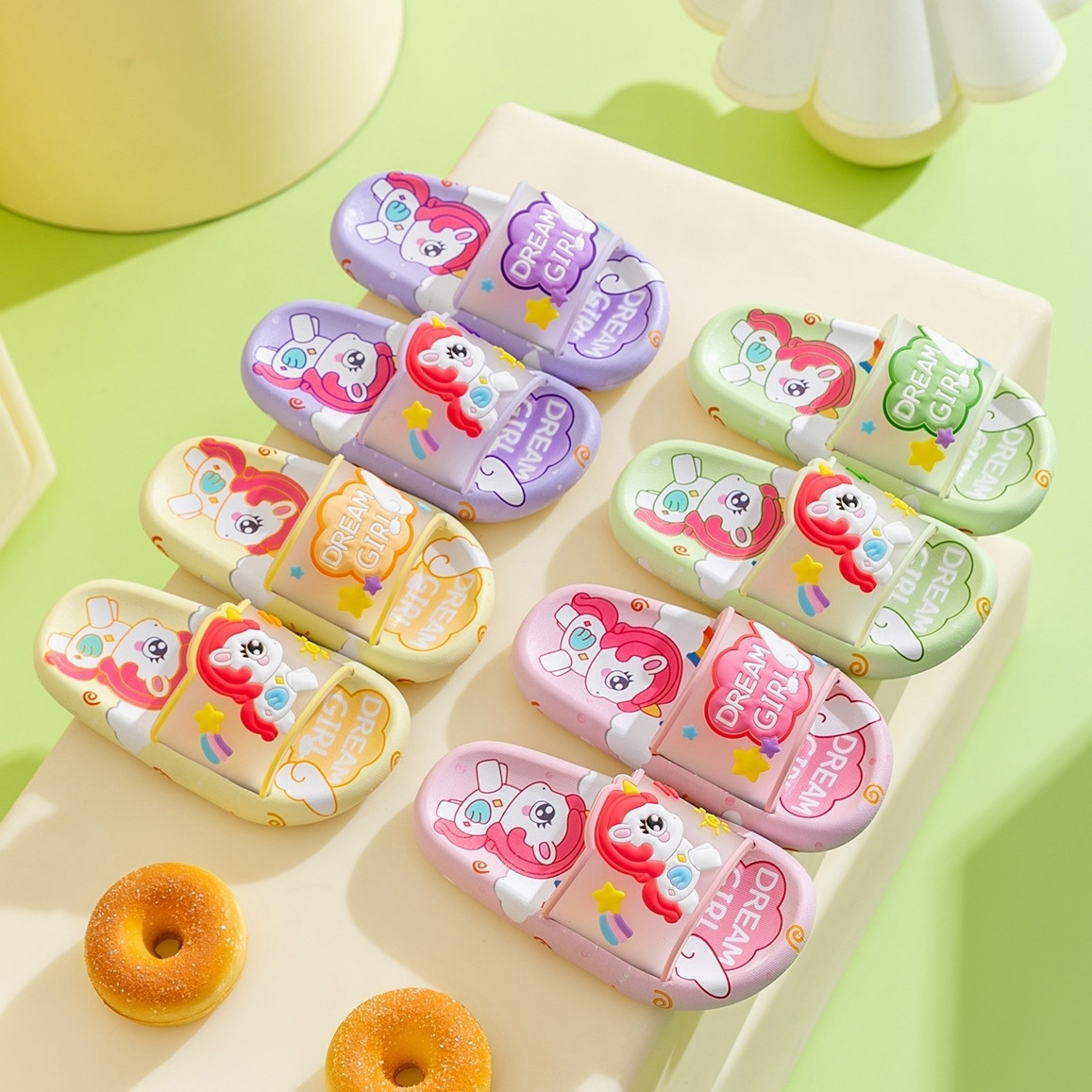 Cute Cartoon Unicorn Kids Slip - Kids Indoor Outdoor Slippers recension och pris