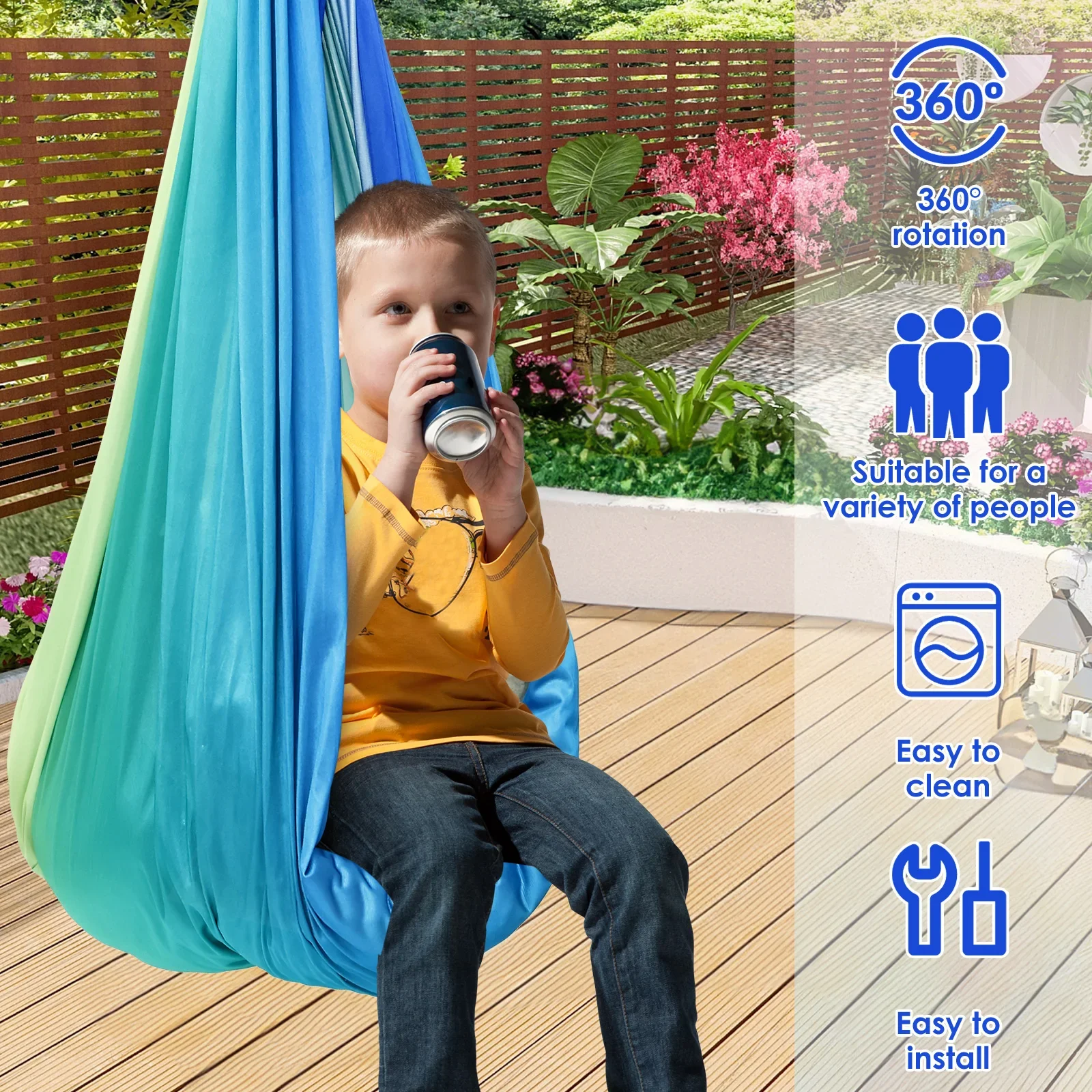 Sensory Swing Comfortable Kids - Kids Outdoor Hammock Swing recension och pris