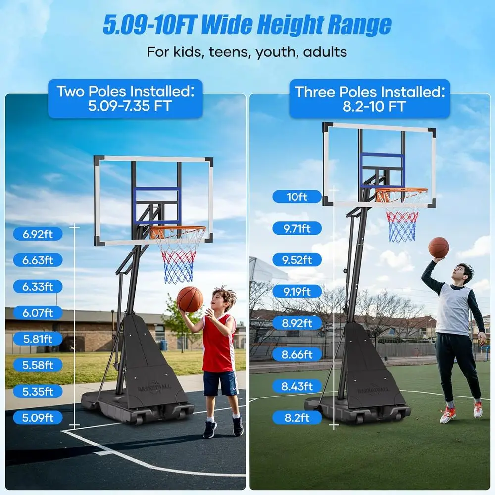 Portable 44 Shatterproof Outdo - Basketball Hoop Outdoor recension och pris
