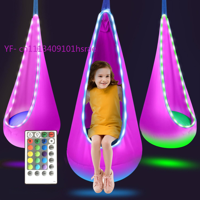 Glowing LED Inflatable Hammock - Kids Outdoor Hammock Swing recension och pris