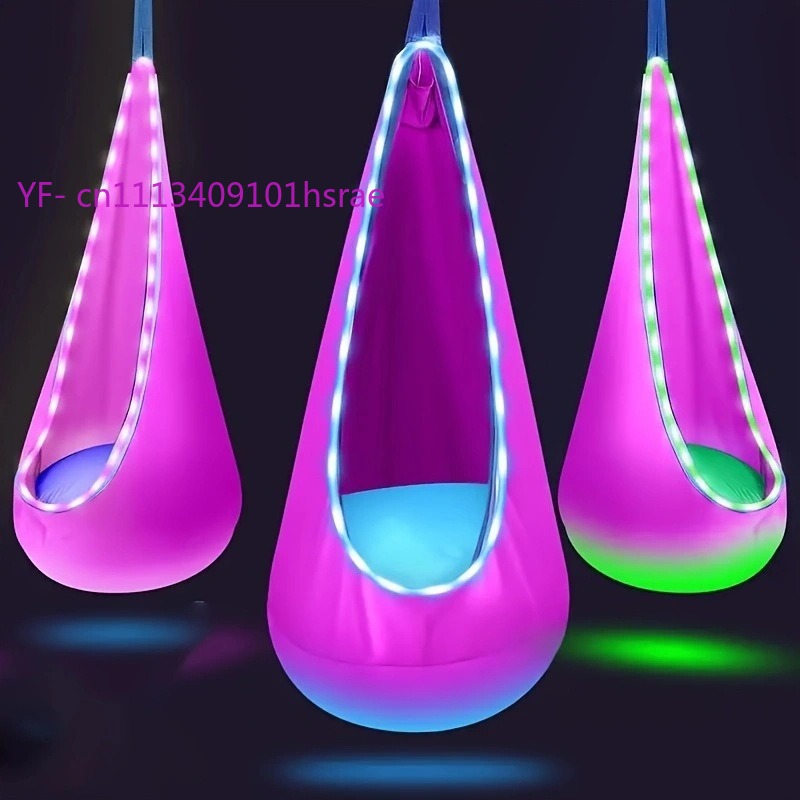 Glowing LED Inflatable Hammock - Kids Outdoor Hammock Swing recension och pris