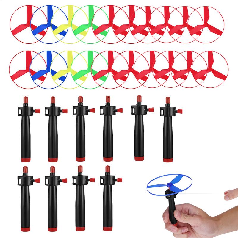 10 set Pull String Flying Disc - Kids Outdoor Zipline recension och pris