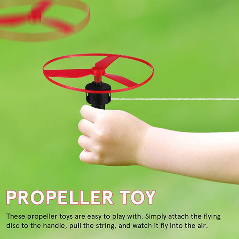 10 set Pull String Flying Disc - Kids Outdoor Zipline recension och pris