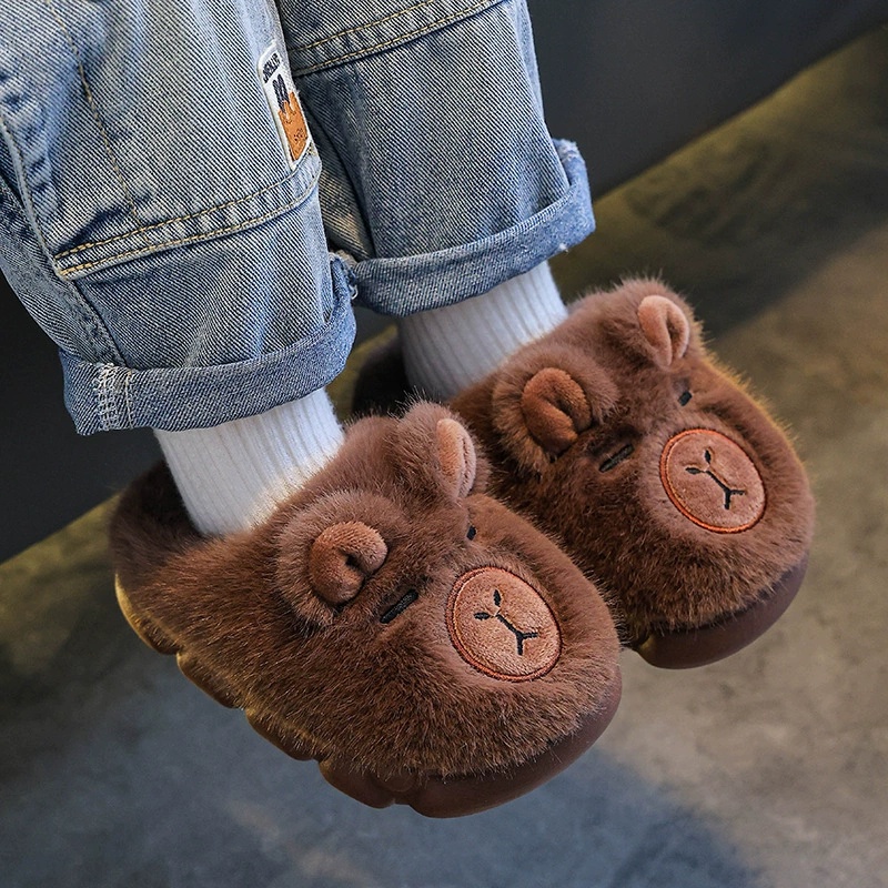 Autumn Winter Warm Cotton Slip - Kids Indoor Outdoor Slippers recension och pris