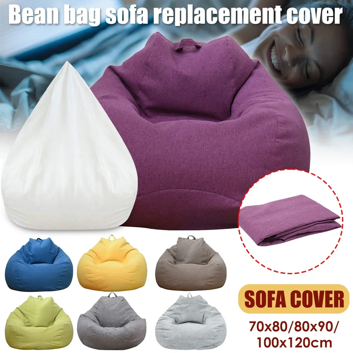 Large Bean Bag Chair Sofa Cove - Kids Outdoor Bean Bag Chair recension och pris