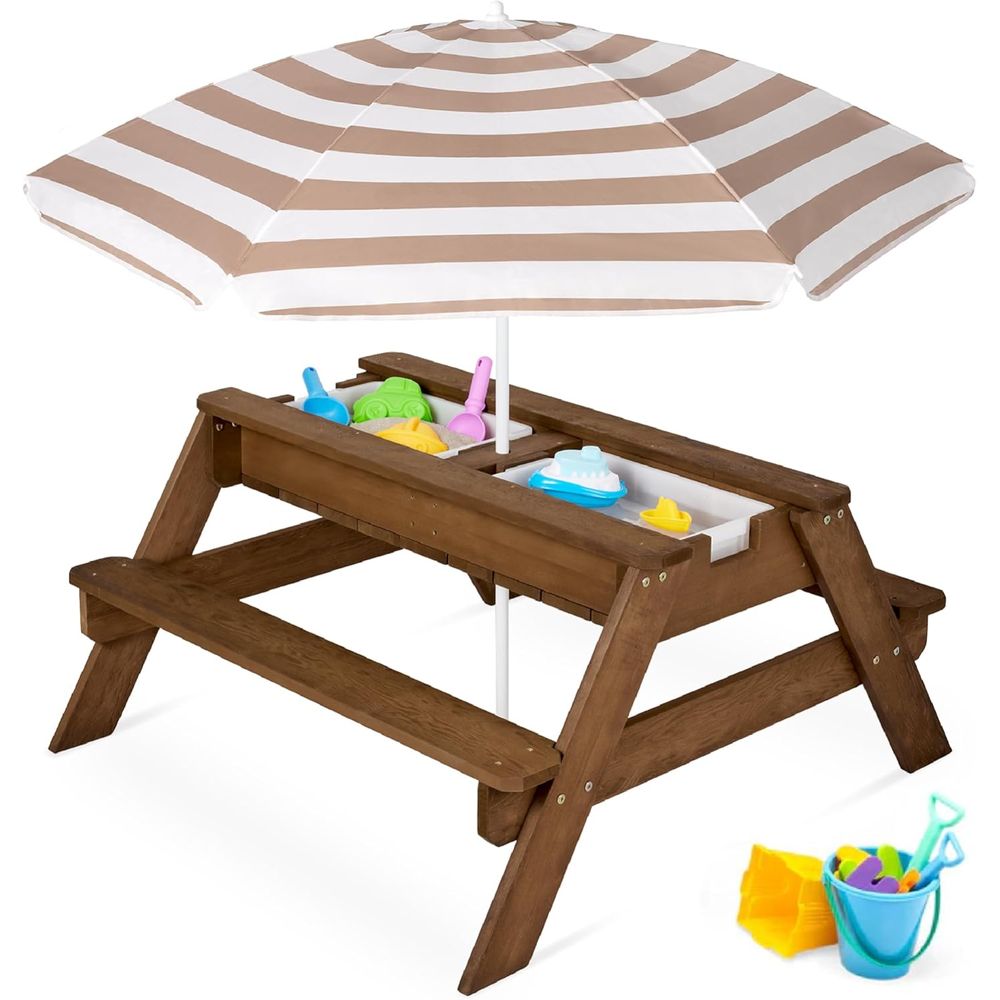 Kids Picnic Table with Umbrell - Kids Outdoor Umbrella recension och pris