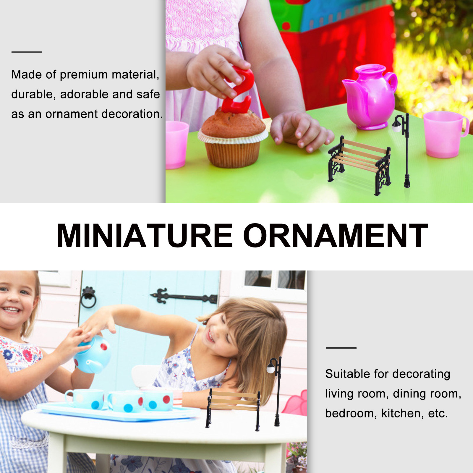 2Pcs Chair Resin Street Light  - Kids Outdoor Chair Plastic recension och pris
