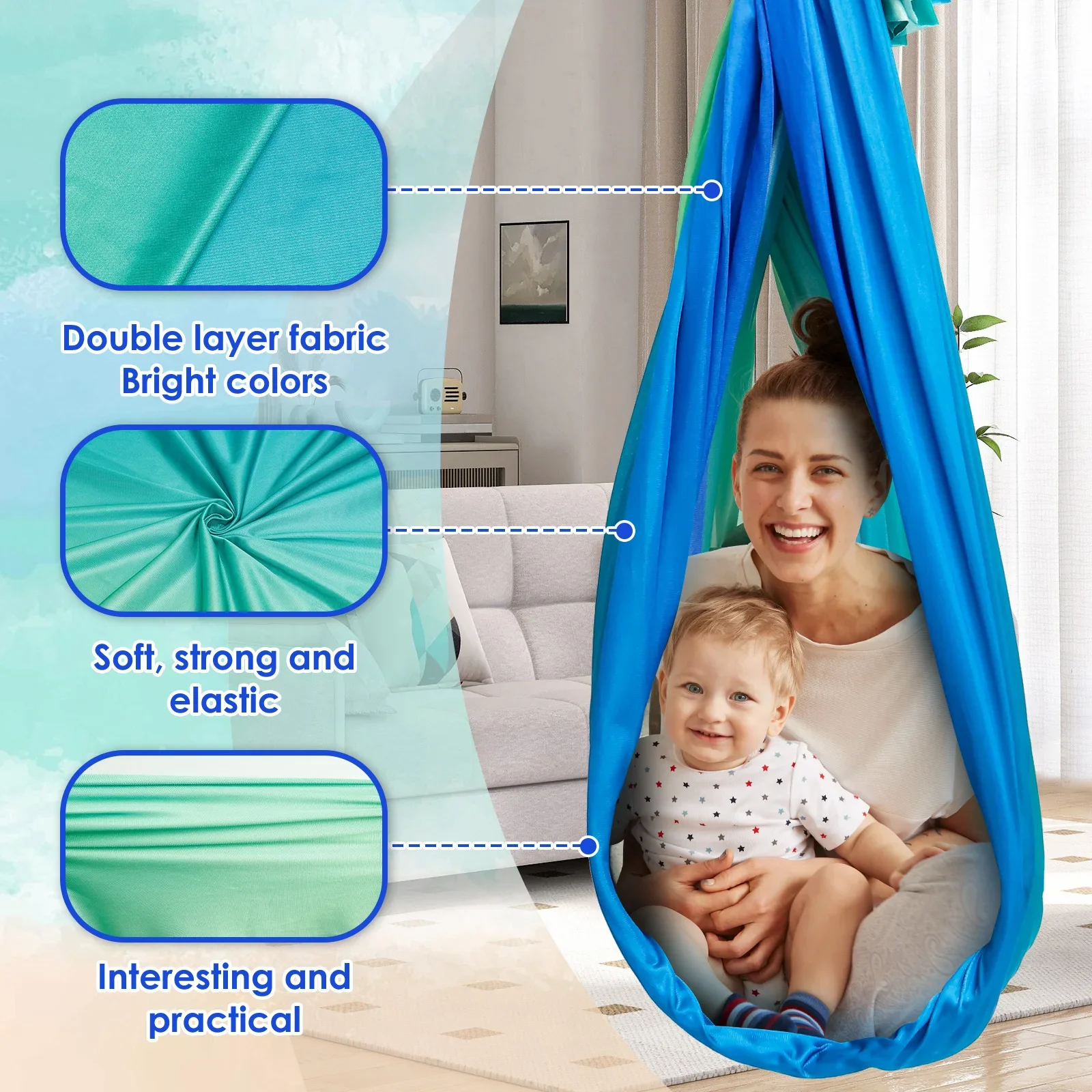 Sensory Swing Comfortable Kids - Kids Outdoor Hammock Swing recension och pris