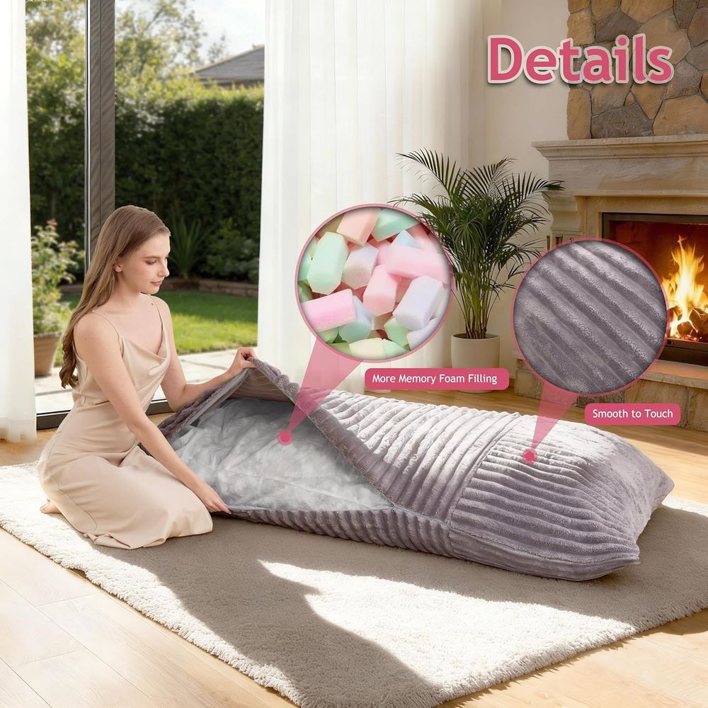 3-in-1 Memory Foam Bean Bag Ch - Kids Outdoor Bean Bag Chair recension och pris