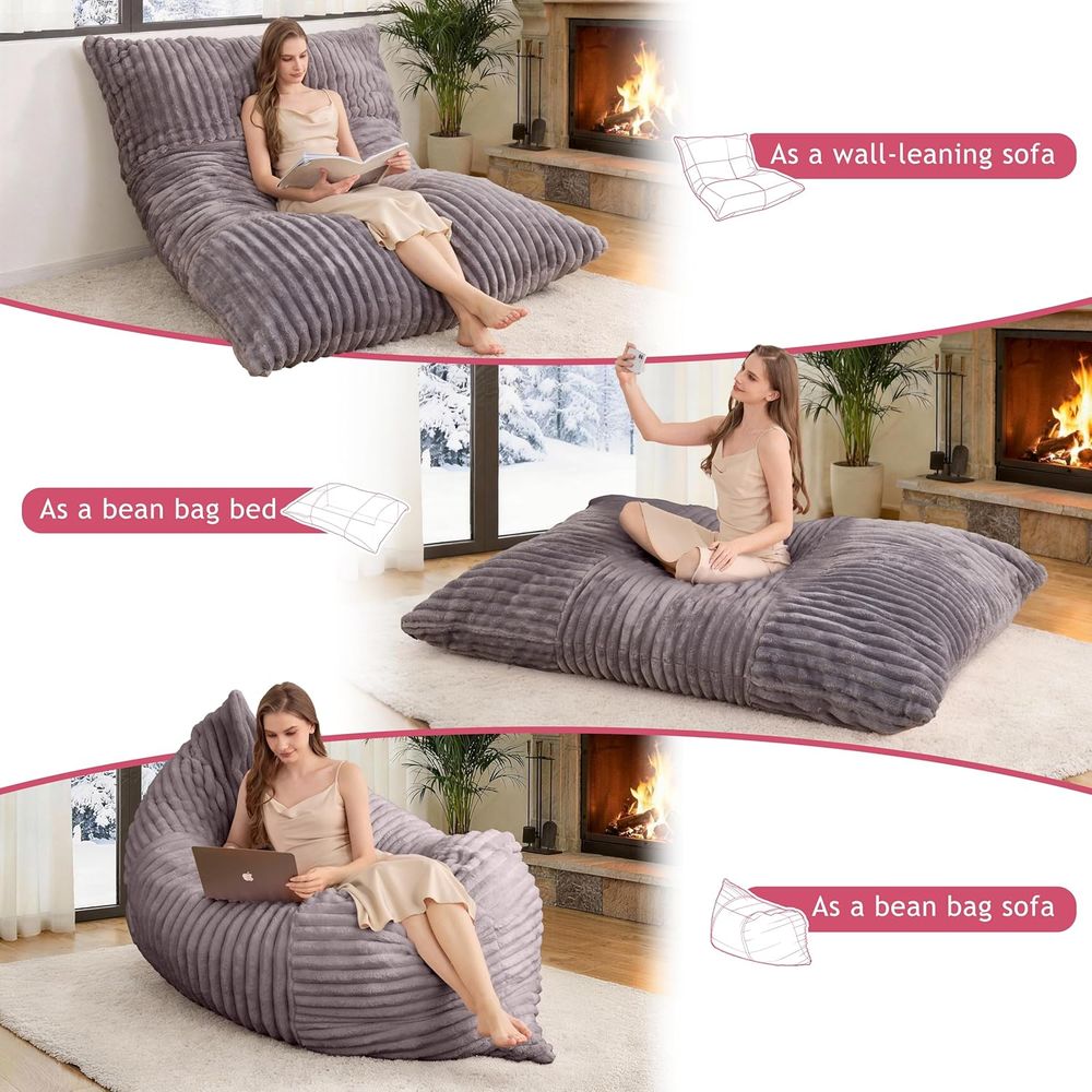 3-in-1 Memory Foam Bean Bag Ch - Kids Outdoor Bean Bag Chair recension och pris